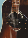 1980s (c) Fender Malibu Electro Acoustic Guitar in Violin Burst