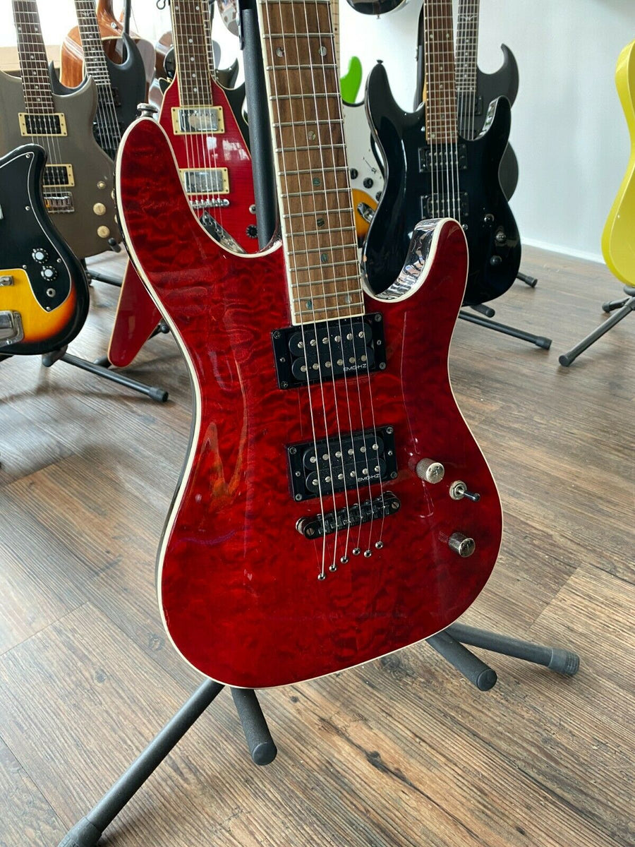 Cort KX1Q Electric Guitar (Maple Top, Thru-Body, Locking Tuners, EMG P