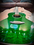 2007 Fender GDO300 TGR Acoustic Guitar in Transparent Green w/Hardcase