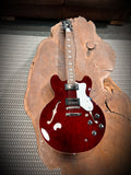 2023 Epiphone Noel Gallagher Riviera Semi-Hollow Electric Guitar in Dark Wine Red