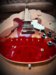 2023 Epiphone Noel Gallagher Riviera Semi-Hollow Electric Guitar in Dark Wine Red