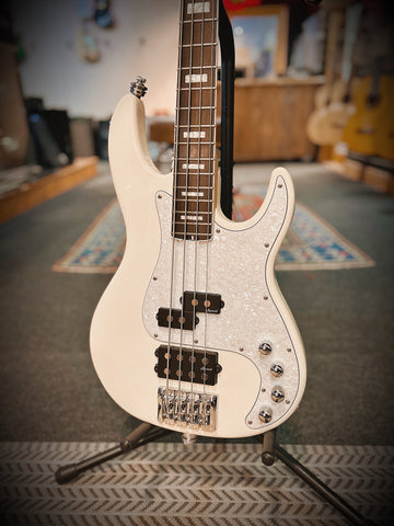 2021 Harley Benton Enhanced MB-4EB Bass Guitar in Creme