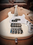 2021 Harley Benton Enhanced MB-4EB Bass Guitar in Creme