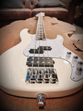 2021 Harley Benton Enhanced MB-4EB Bass Guitar in Creme