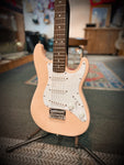 Squier Mini Strat Electric Guitar in Shell Pink (3/4 Size)