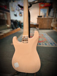 Squier Mini Strat Electric Guitar in Shell Pink (3/4 Size)