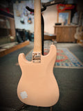 Squier Mini Strat Electric Guitar in Shell Pink (3/4 Size)