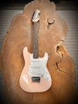 Squier Mini Strat Electric Guitar in Shell Pink (3/4 Size)