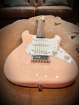 Squier Mini Strat Electric Guitar in Shell Pink (3/4 Size)
