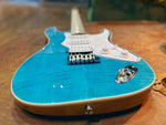 NEW Aria 714-MK2 Turquoise Blue Flamed Maple Top HSS Electric Guitar