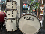 1980s (c) Apollo Coda, Vintage Drum Kit (White), 22 / 16 / 13 / 12, used condition