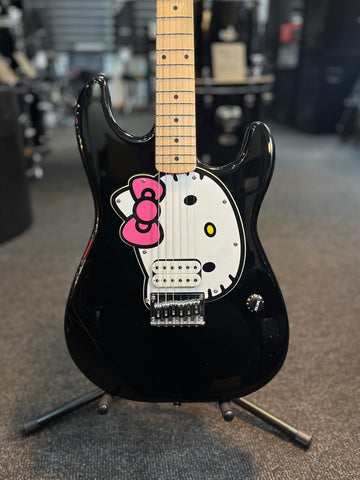2006 Squier Hello Kitty Stratocaster in Black Electric Guitar (with Case)