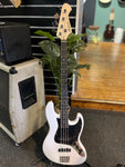 NEW - Aria STB Bass, White / Black Pickguard, Bass Guitar