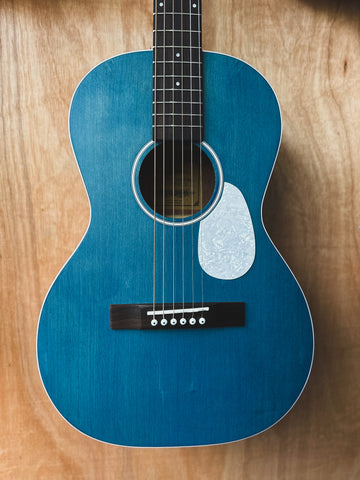2024 Aria 131UP Urban Player Parlour Guitar in Stained Blue (New)