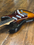 2006 Squier Stratocaster Electric Guitar in 3-Tone Sunburst (with Modified Scratchplate and Backplate)