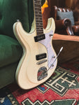 2022 Eastwood Sidejack Baritone DLX Electric Guitar in Cream