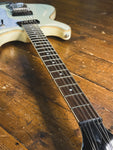 2022 Eastwood Sidejack Baritone DLX Electric Guitar in Cream