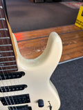 1989 Squier HM by Fender (HSS Super Strat) in White, Electric Guitar