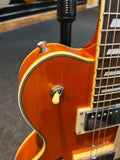 2000s AXL Semi-Acoustic Les Paul Guitar in Orange, used condition,