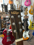 Vintage V400BL Acoustic Guitar (Spruce Top / Mahogany Back & Sides)