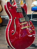 2009 Washburn HB35 Semi-Hollow Body (Cherry Red, with Hard Case) Electric Guitar