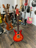 JHS Vintage VRS100 Electric Guitar (Red Flamed Maple Veneer Top)