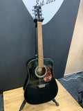 Hondo H124B Black Dreadnought Acoustic Guitar